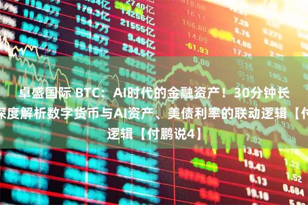 卓盛国际 BTC：AI时代的金融资产！30分钟长视频，深度解析数字货币与AI资产、美债利率的联动逻辑【付鹏说4】