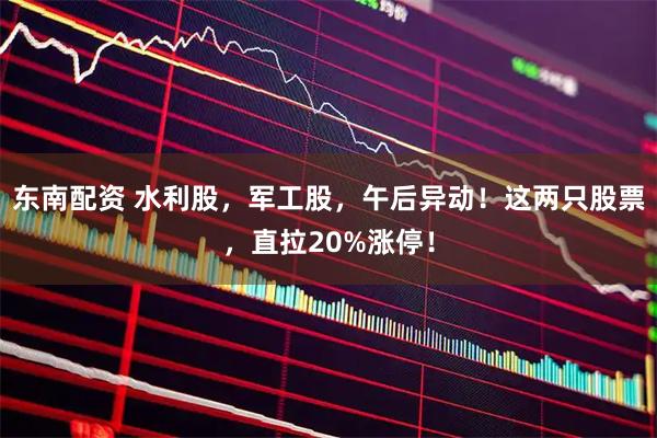 东南配资 水利股，军工股，午后异动！这两只股票，直拉20%涨停！