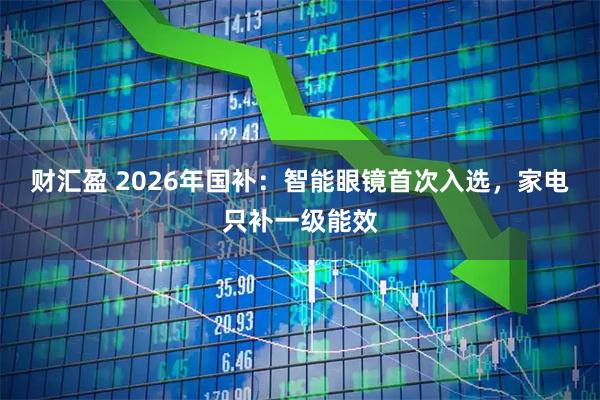 财汇盈 2026年国补：智能眼镜首次入选，家电只补一级能效