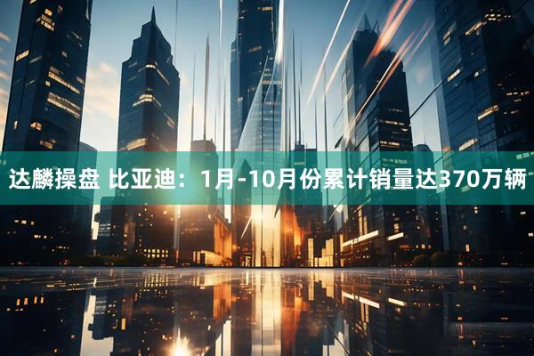 达麟操盘 比亚迪：1月-10月份累计销量达370万辆